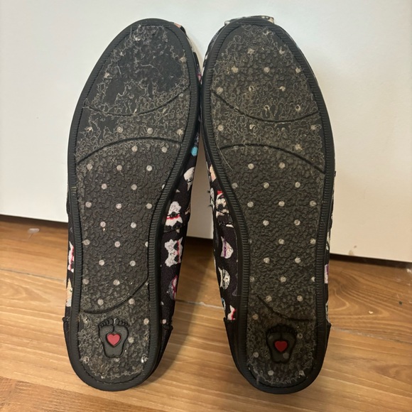 Sketchers BOB’S for Cats Slip-on Memory Foam Fabric Flats Size 6 Black/Multi - Picture 9 of 9